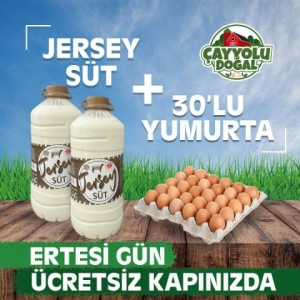 3 Lt Jersey süt + 30 lu yumurta